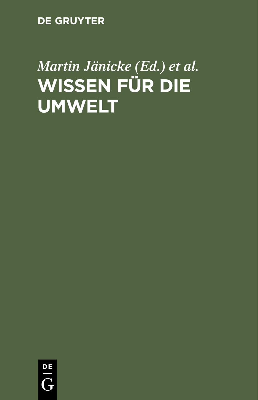 Wissen für die Umwelt book