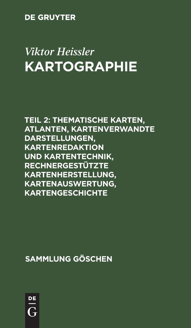Thematische Karten, Atlanten, kartenverwandte Darstellungen, Kartenredaktion und Kartentechnik, rechnergestützte Kartenherstellung, Kartenauswertung, Kartengeschichte Geology & Geography
