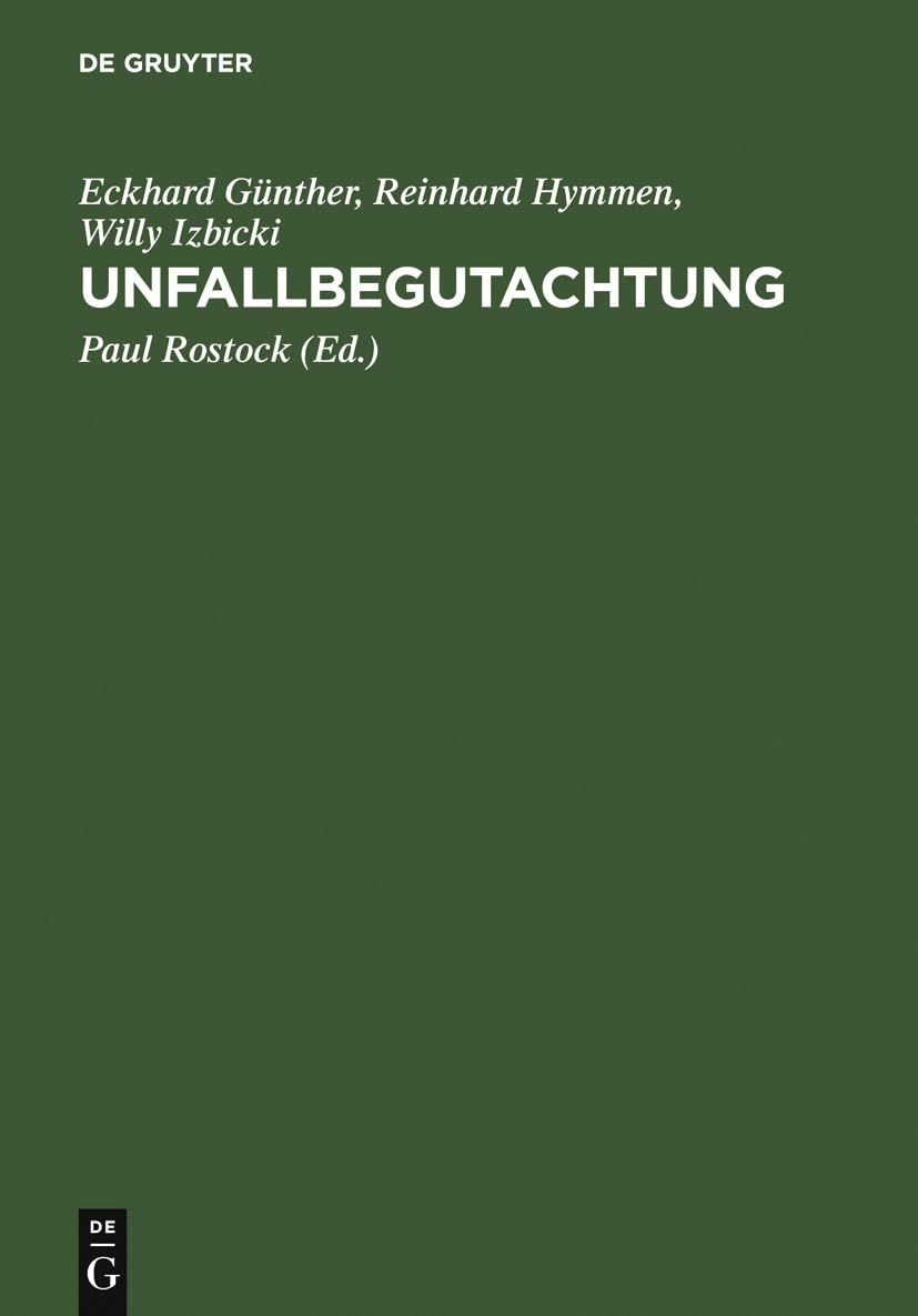 Unfallbegutachtung Medicine Books