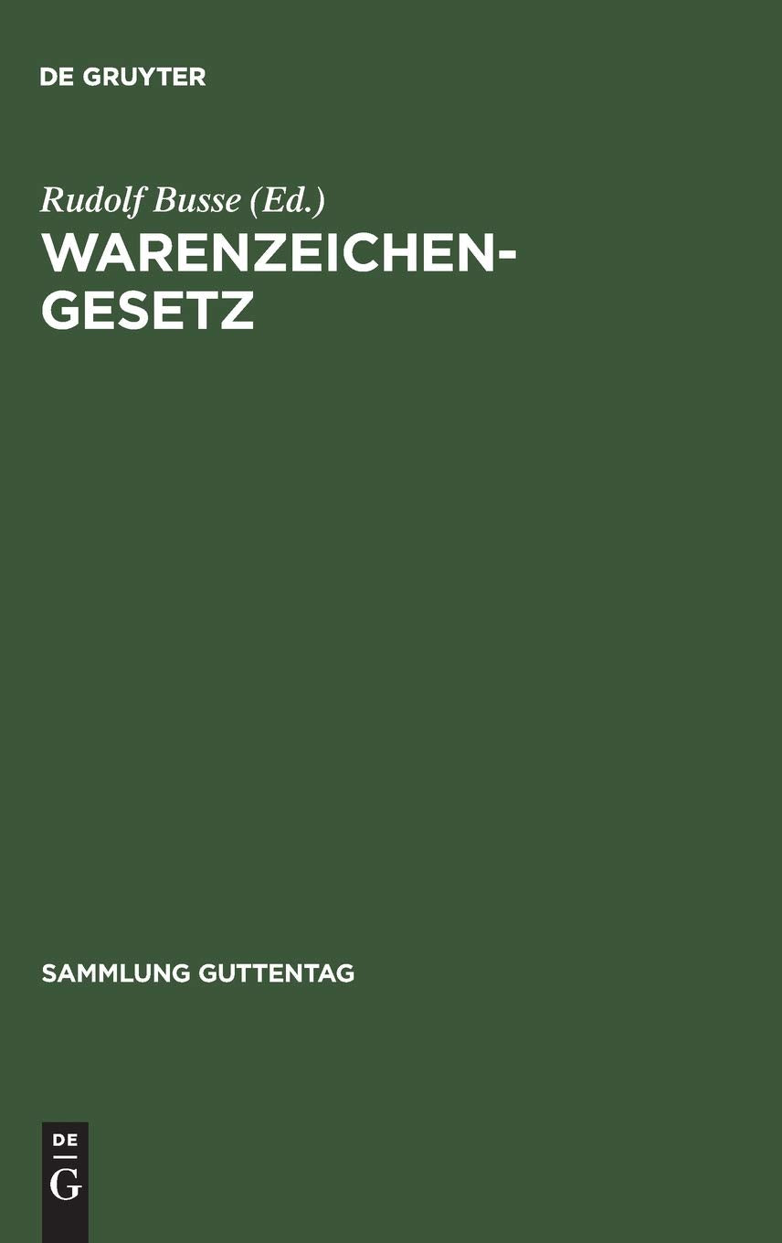 Product Image: Warenzeichengesetz