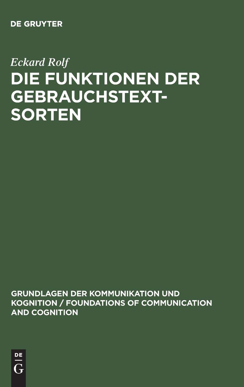 Product Image: Die Funktionen der Gebrauchstextsorten
