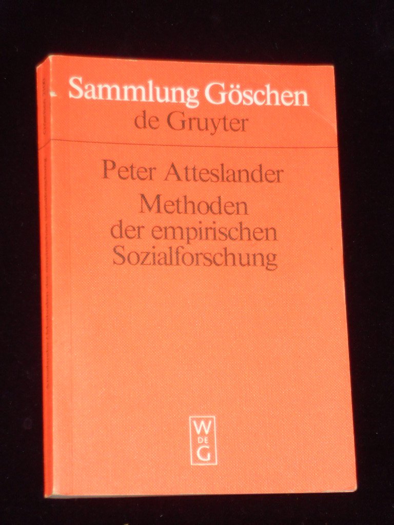 SG2100 ATTESLANDER:METHODEN D EMPIR SOZIAL. 7A (Sammlung Göschen) Social Sciences