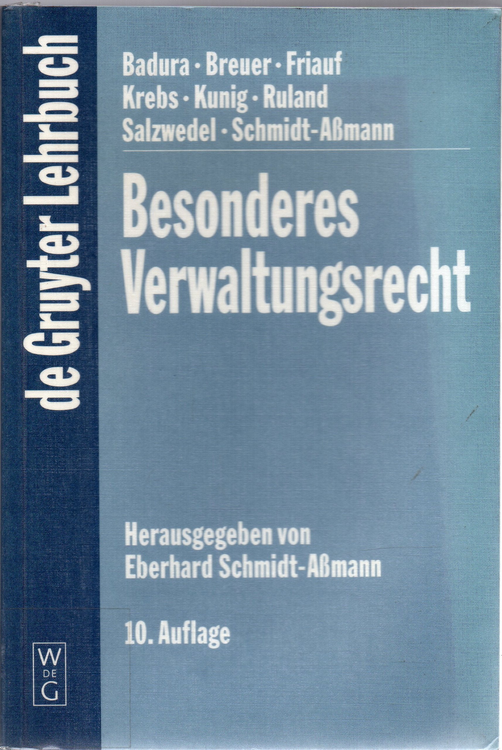 Besonderes Verwaltungsrecht (de Gruyter Lehrbuch) Law