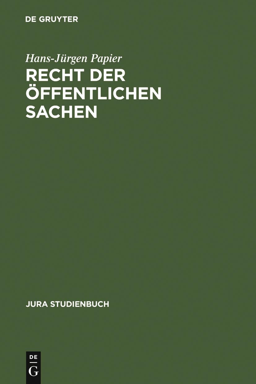 Recht der öffentlichen Sachen Law