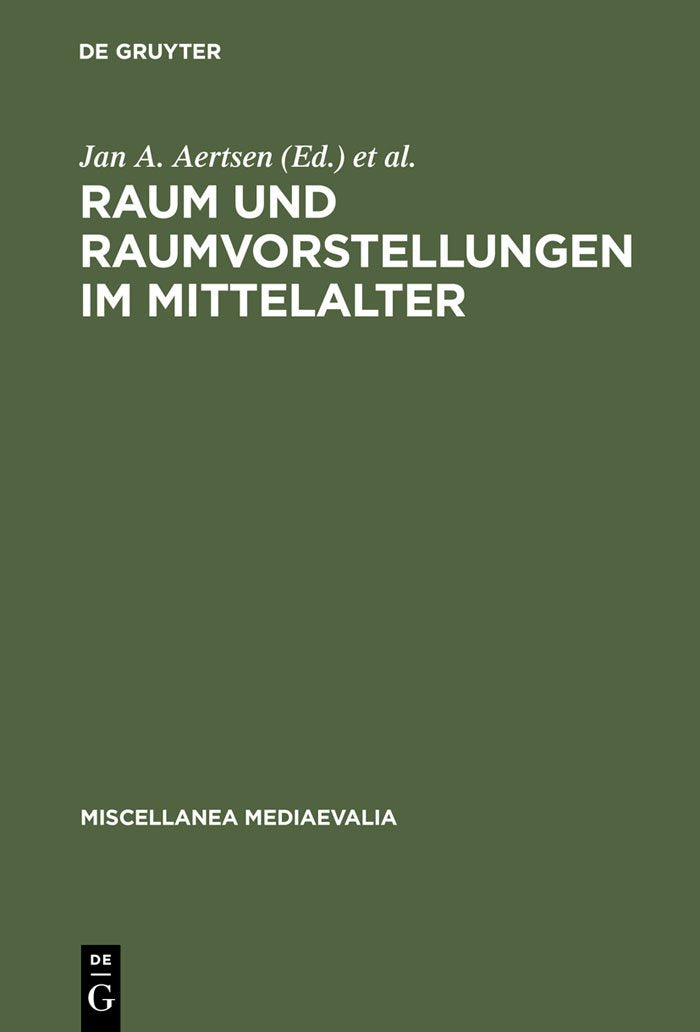 Raum Und Raumvorstellungen Im Mittelalter book