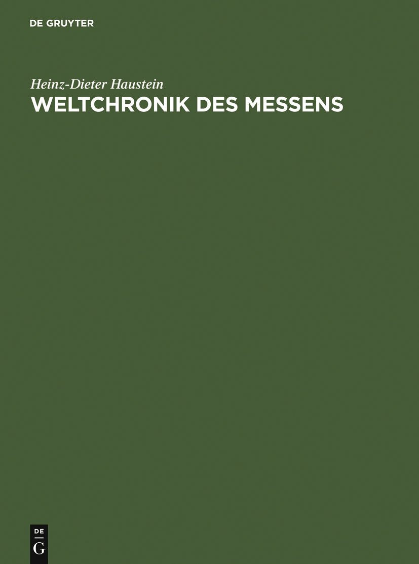 Weltchronik des Messens Science