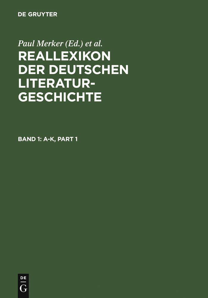 Reallexikon der deutschen Literaturgeschichte Contemporary literature