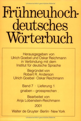 gnaben - grossprechen (Frühneuhochdeutsches Wörterbuch) Social Sciences