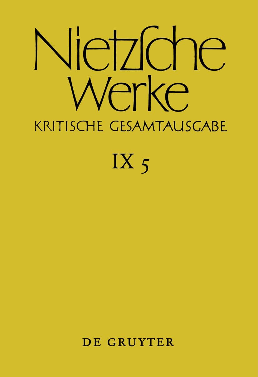 Arbeitsheft W I 8: Faksimiles d. Manuskripte auf CD (Nietzsche Werke, Band 5) Philosophy