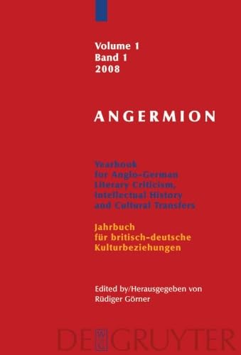 2008 (Angermion - Yearbook for Anglo-German Literary Criticism, Intellectual History and Cultural Transfers/Jahrbuch fur deutsch-britische Kulturbeziehungen) Contemporary literature Books