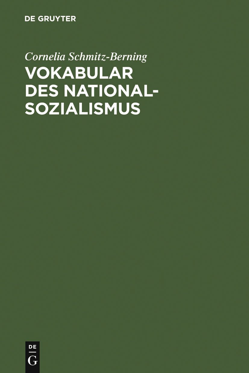 Vokabular des Nationalsozialismus Social Sciences