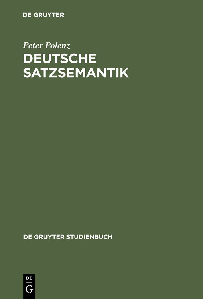 Product Image: Deutsche Satzsemantik