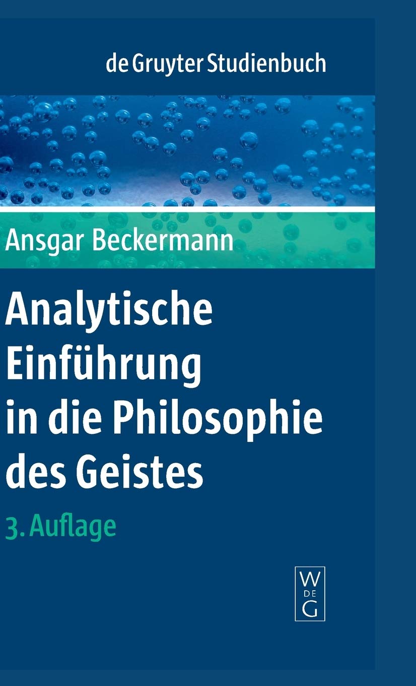 Analytische Einführung in die Philosophie des Geistes Philosophy