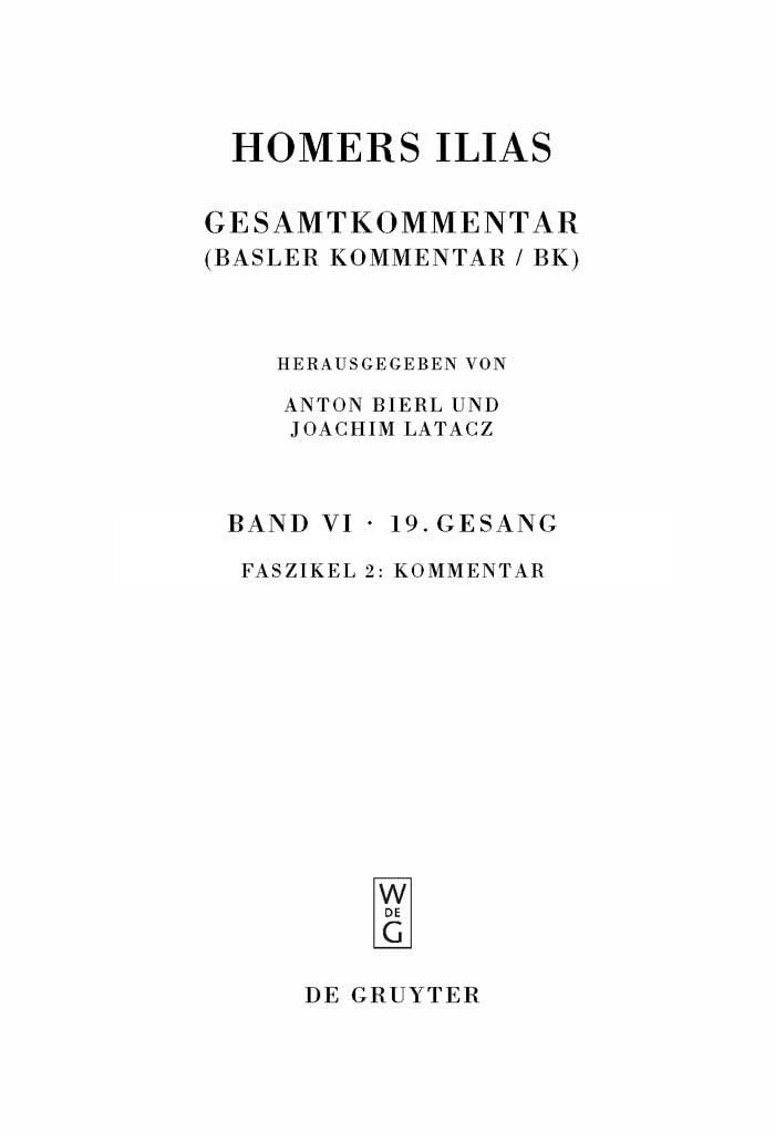 Kommentar (Sammlung wissenschaftlicher Commentare (SWC), Band 6) Poetry