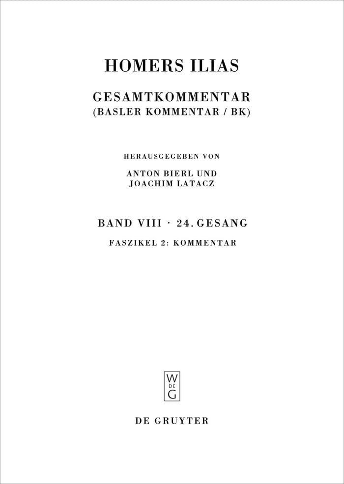 Kommentar: Gesamtkommentar/Basler kommentar/Bk (Sammlung wissenschaftlicher Commentare (SWC)) Poetry