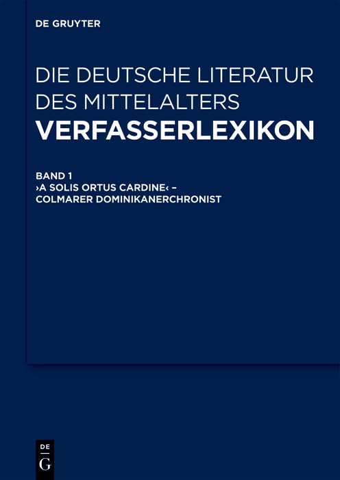 Verfasserlexikon - Die deutsche Literatur des Mittelalters: Contemporary literature
