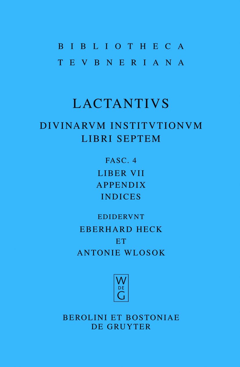 Divinarum Institutionum Libri Septem: Divinarum Institutionum Libri Septem (4) book