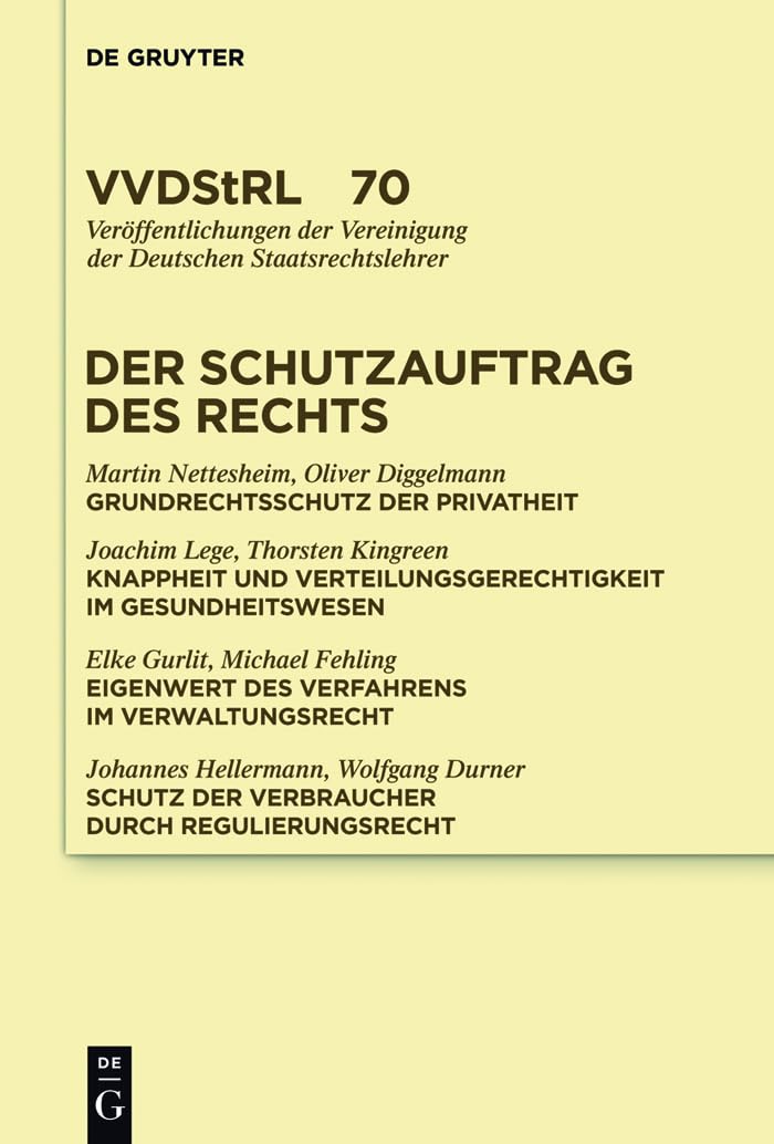 Der Schutzauftrag des Rechts Law