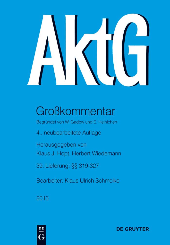 §§ 319-327 (Großkommentare der Praxis) Law