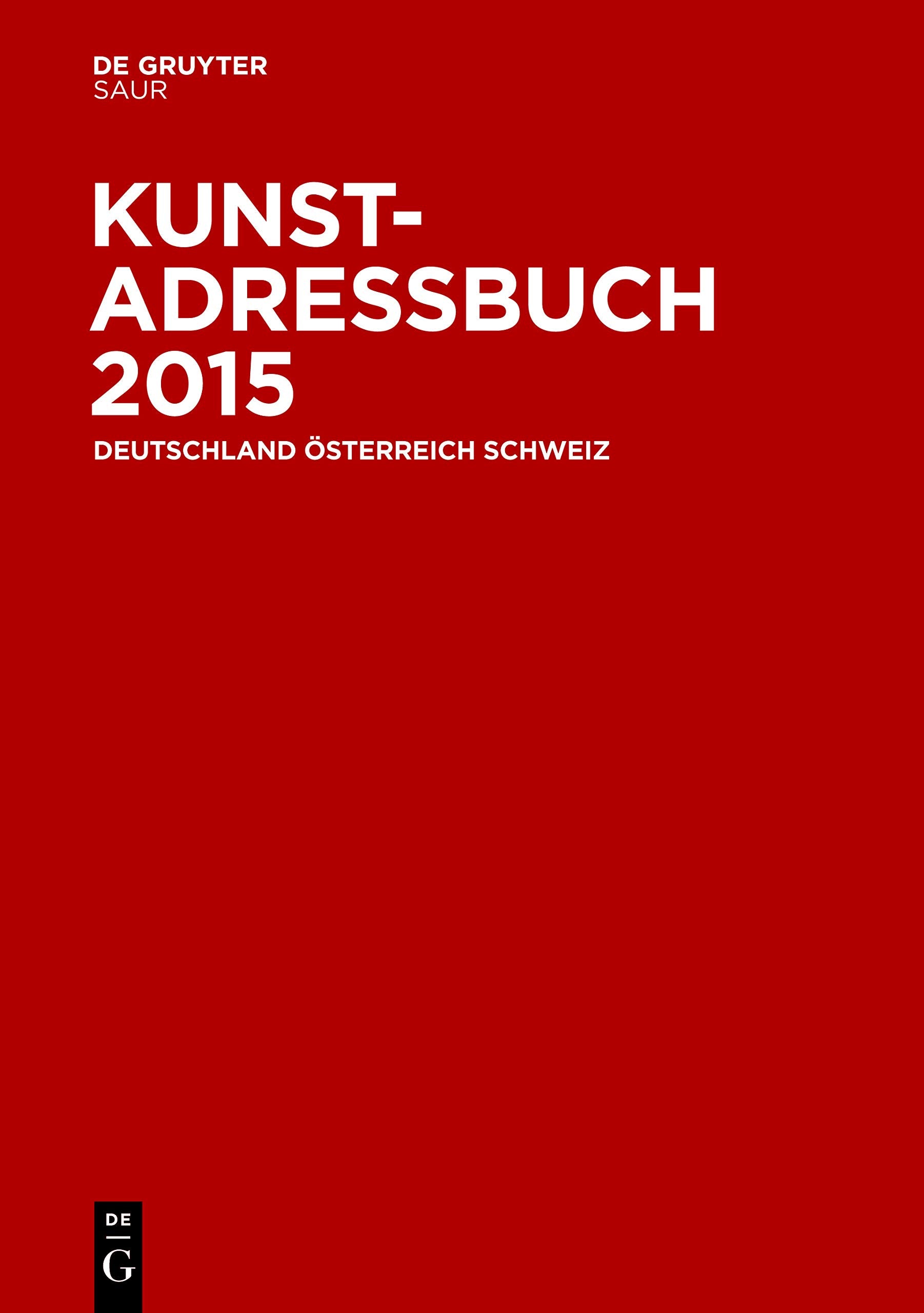 Kunstadressbuch Deutschland, Österreich, Schweiz 2015 Film, Art & Culture
