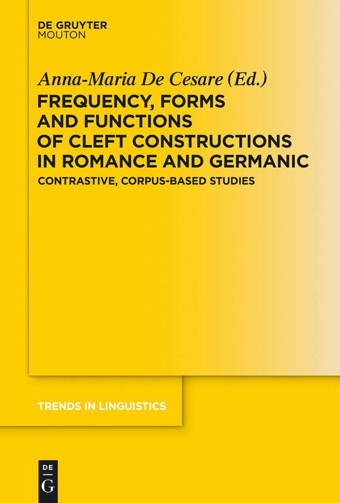 Product Image: Frequency, Forms and Functions of Cleft Constructions in Romance and Germanic