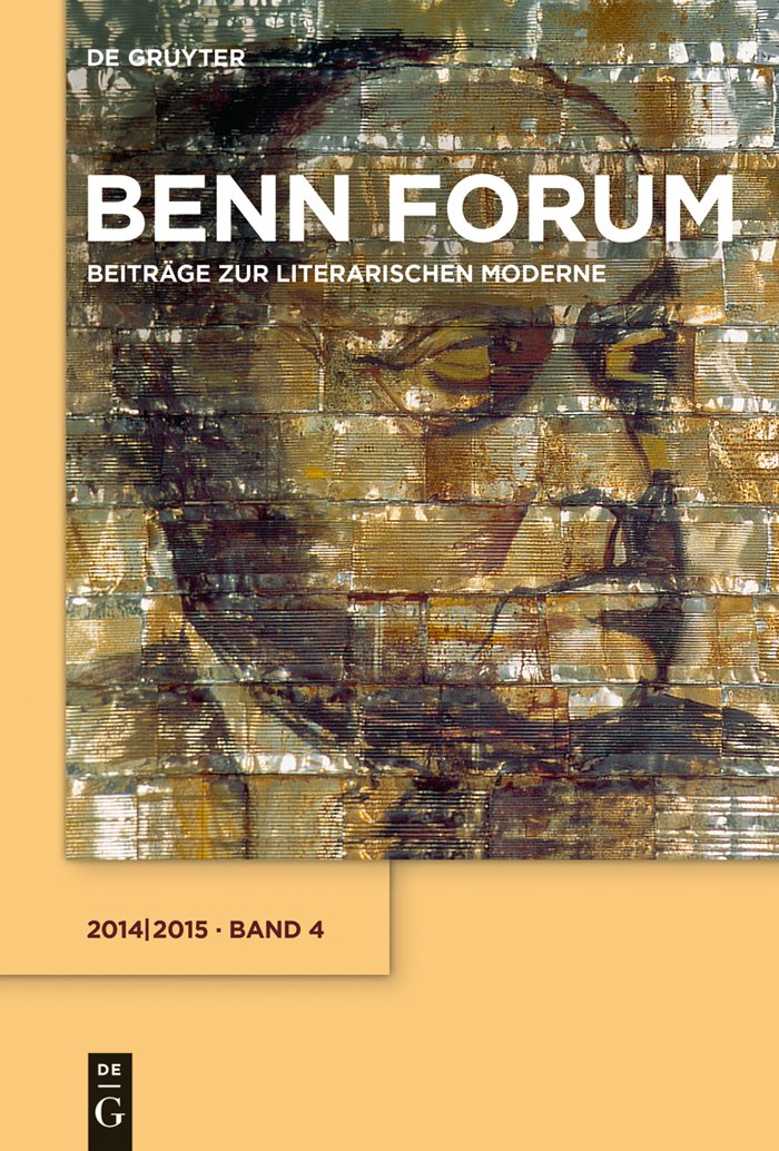 2014/2015: Beitrage Zur Literarischen Moderne (Benn Forum) Poetry