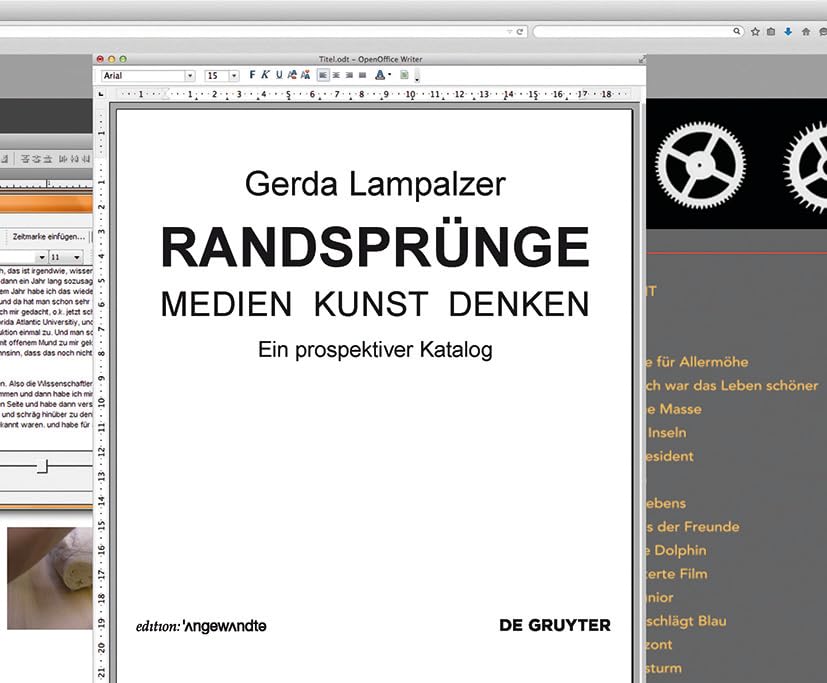 RANDSPRÜNGE - Medien Kunst Denken: Ein prospektiver Katalog (Edition Angewandte) Film, Art & Culture