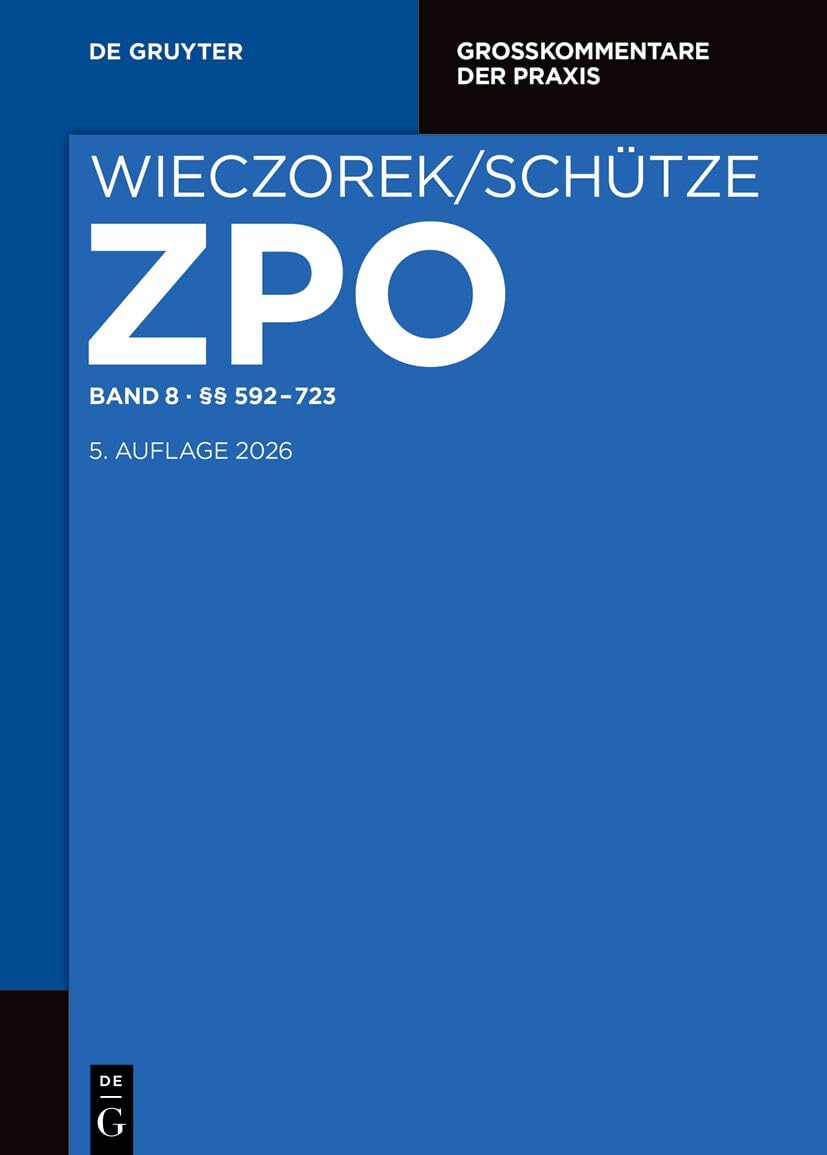 Zivilprozessordnung und Nebengesetze / §§ 592-723 Law