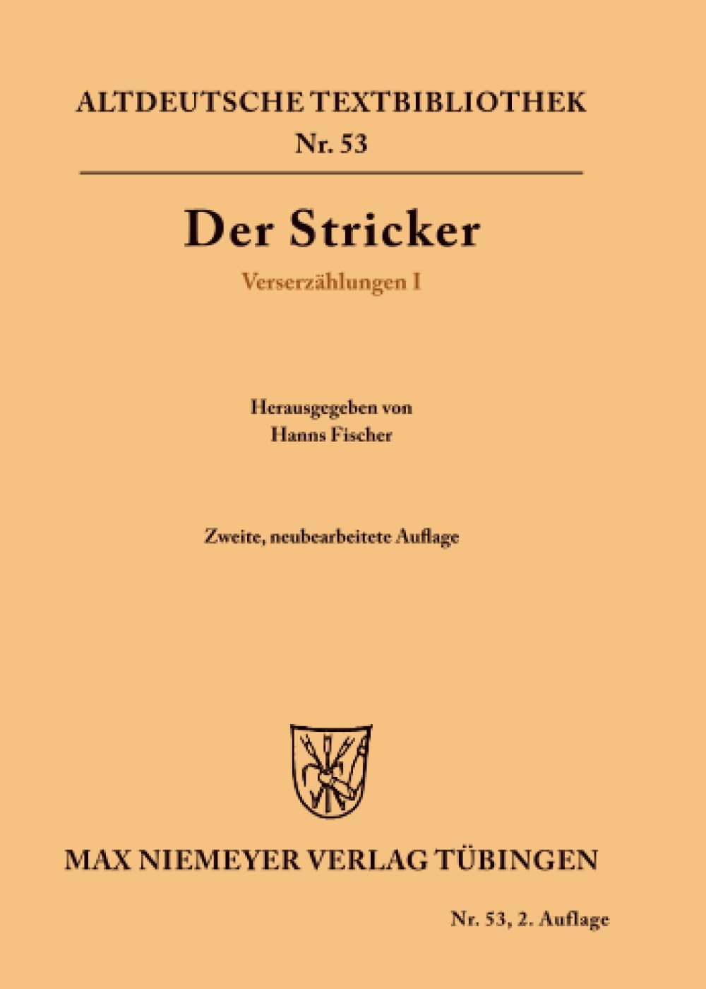 Verserzählungen I (Altdeutsche Textbibliothek, 53, Band 1) Historical Fiction