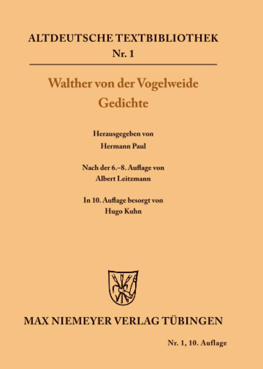 Gedichte (Altdeutsche Textbibliothek, 1, Band 1) Historical Fiction