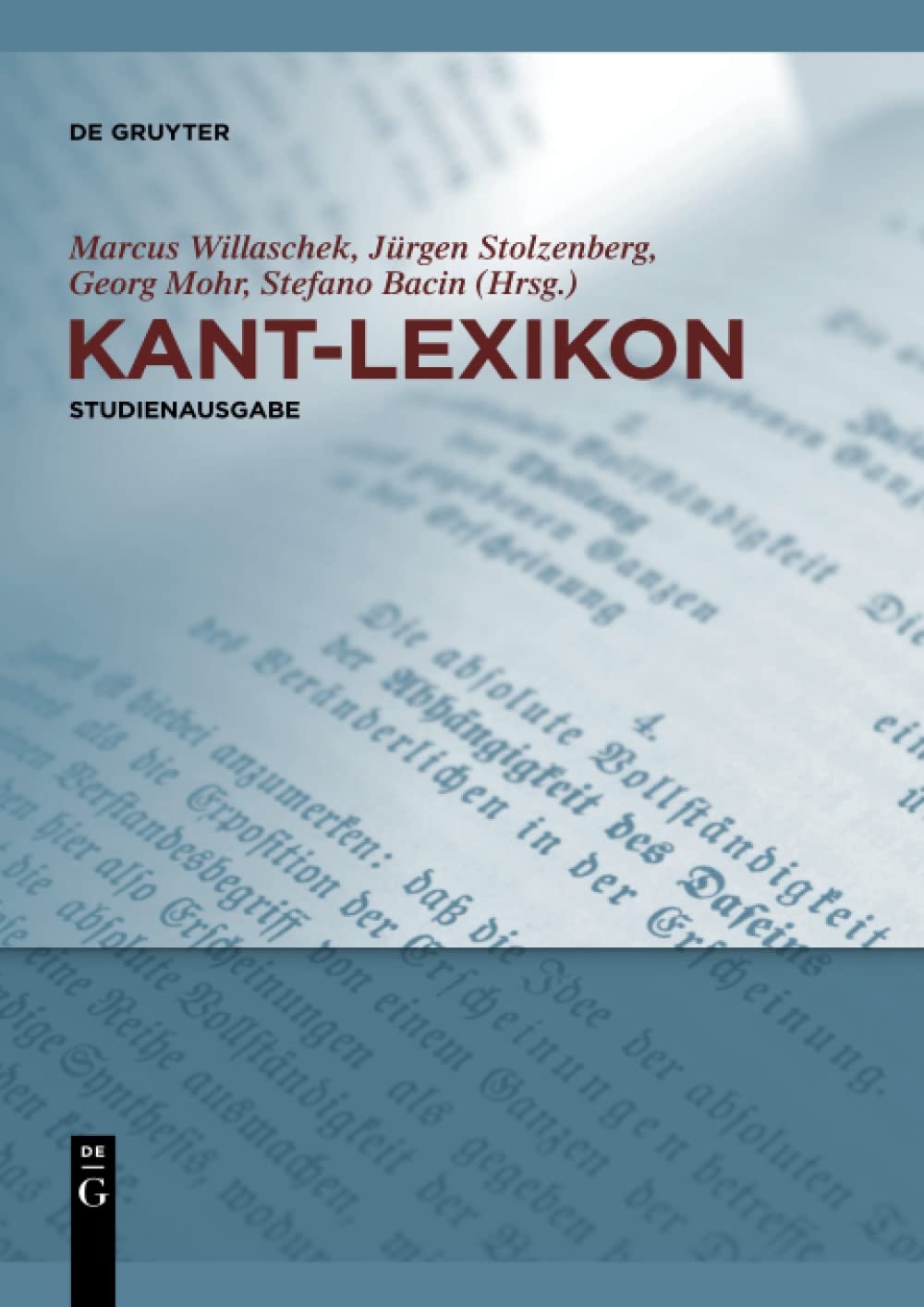 Kant-Lexikon Philosophy Books
