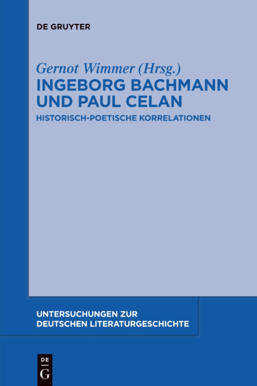 Ingeborg Bachmann und Paul Celan Contemporary literature Books