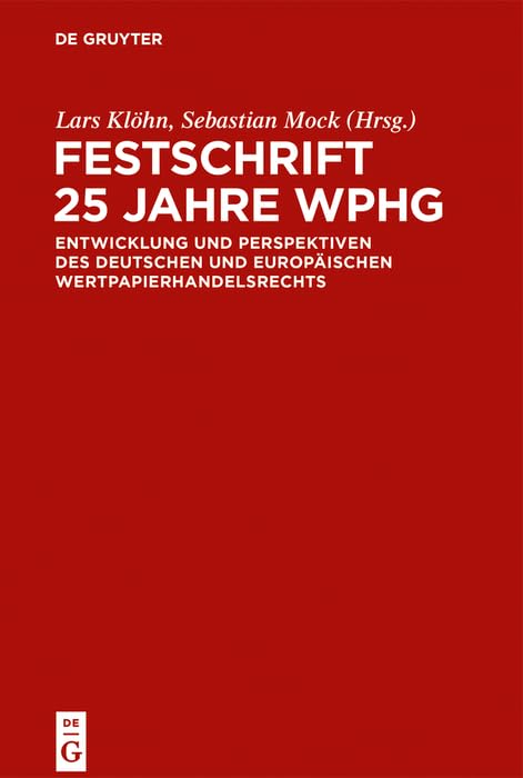 Festschrift 25 Jahre WpHG book