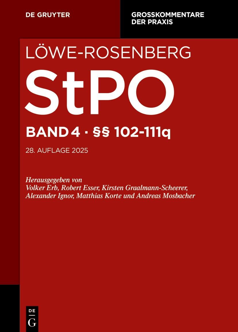 §§ 102-111q: §§ 102-111q (Großkommentare der Praxis) Law