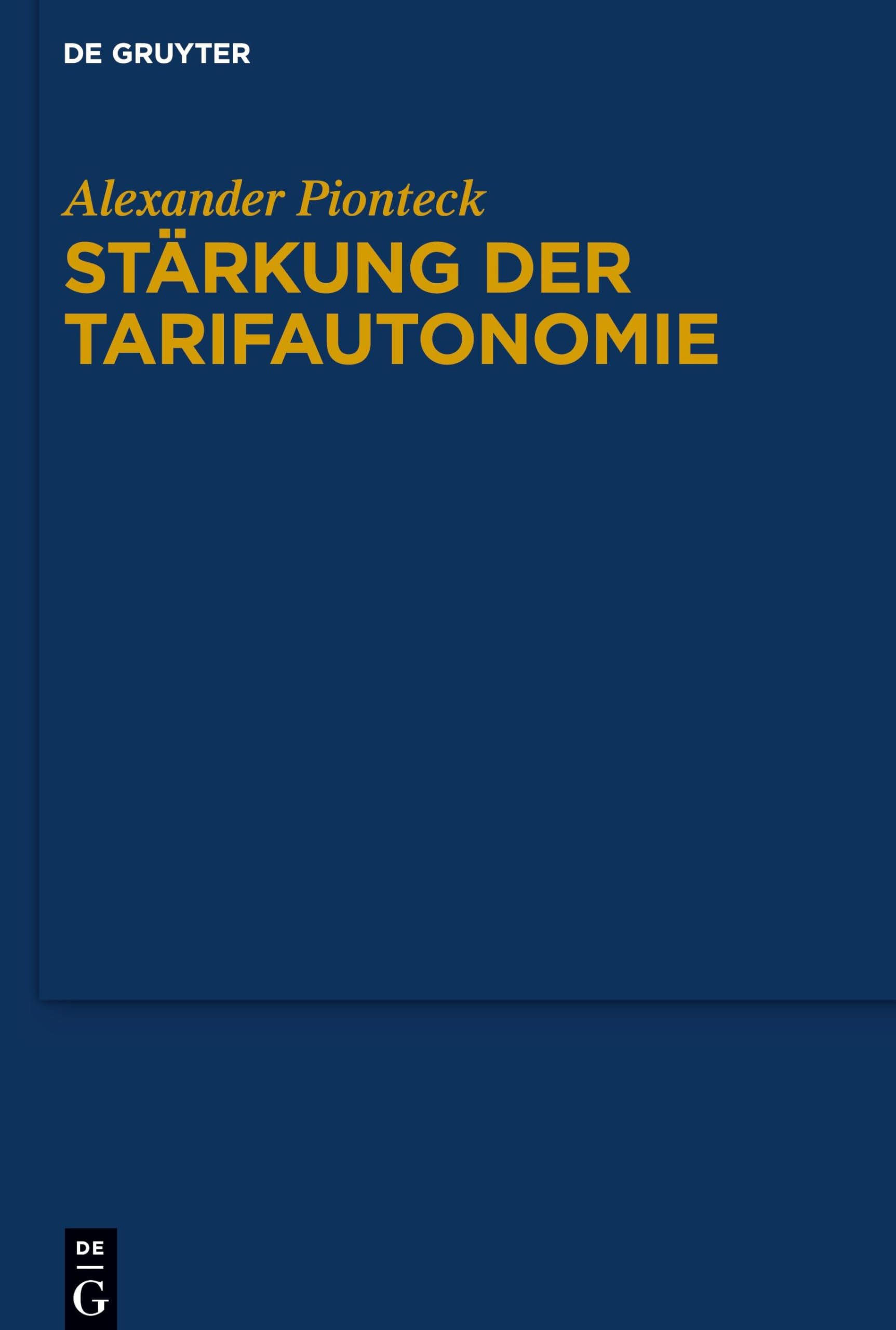 Stärkung der Tarifautonomie Law