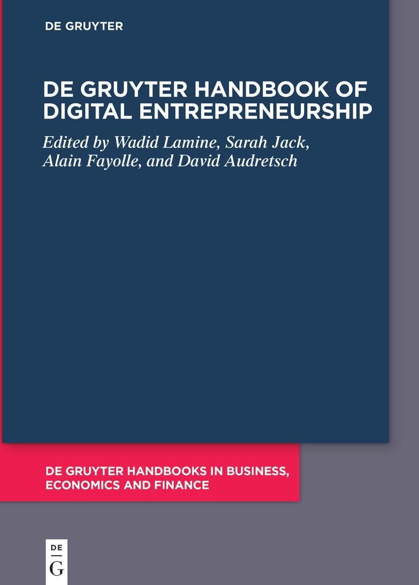 De Gruyter Handbook of Digital Entrepreneurship Law