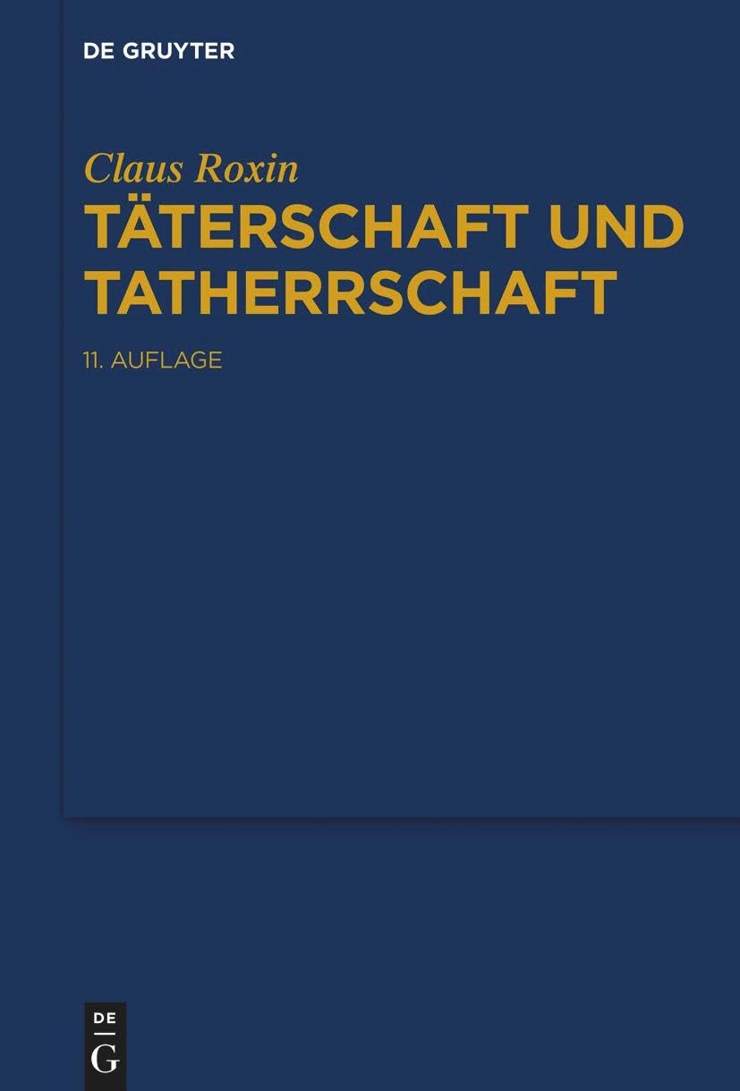 Product Image: Täterschaft und Tatherrschaft