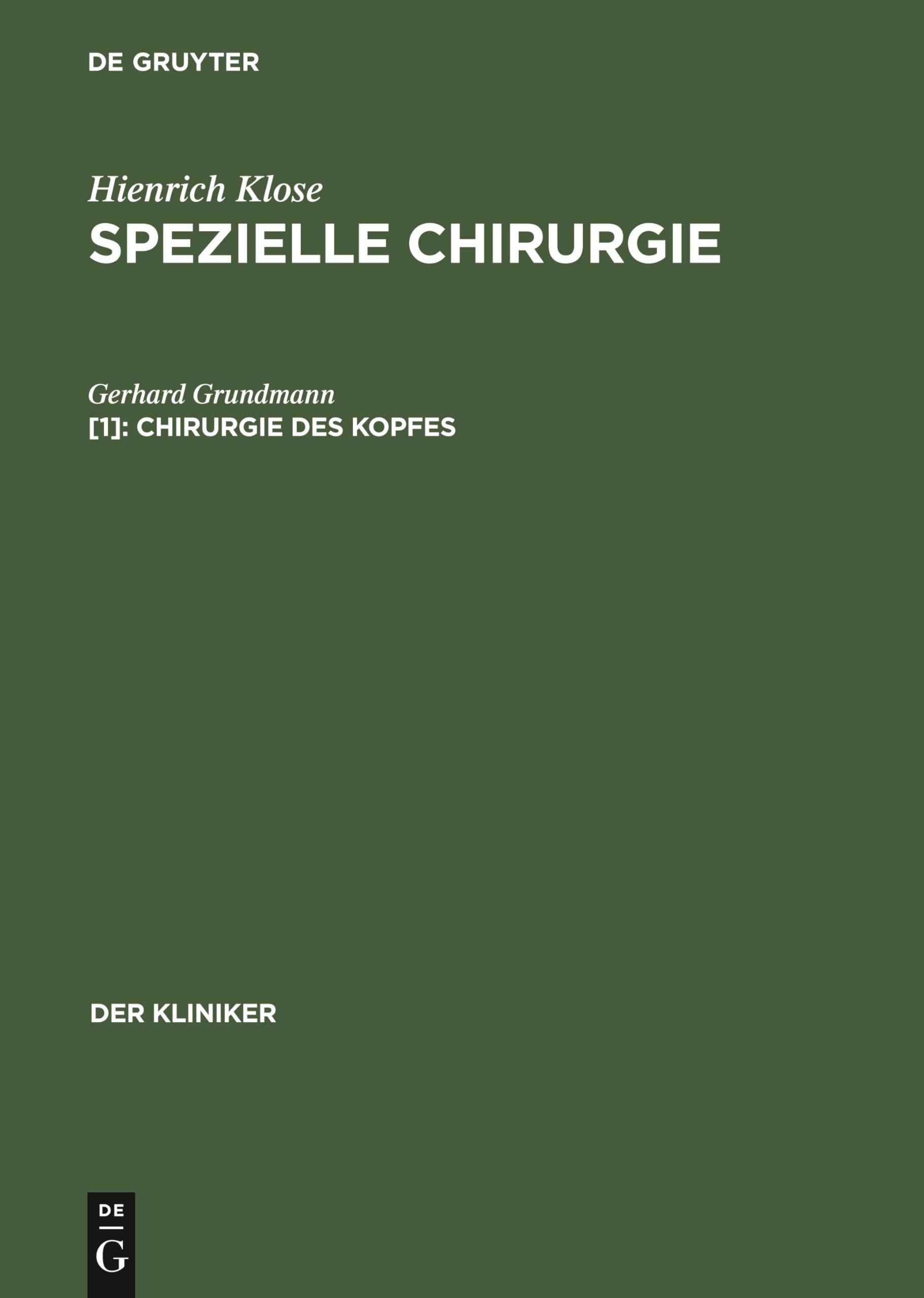 Product Image: Chirurgie des Kopfes