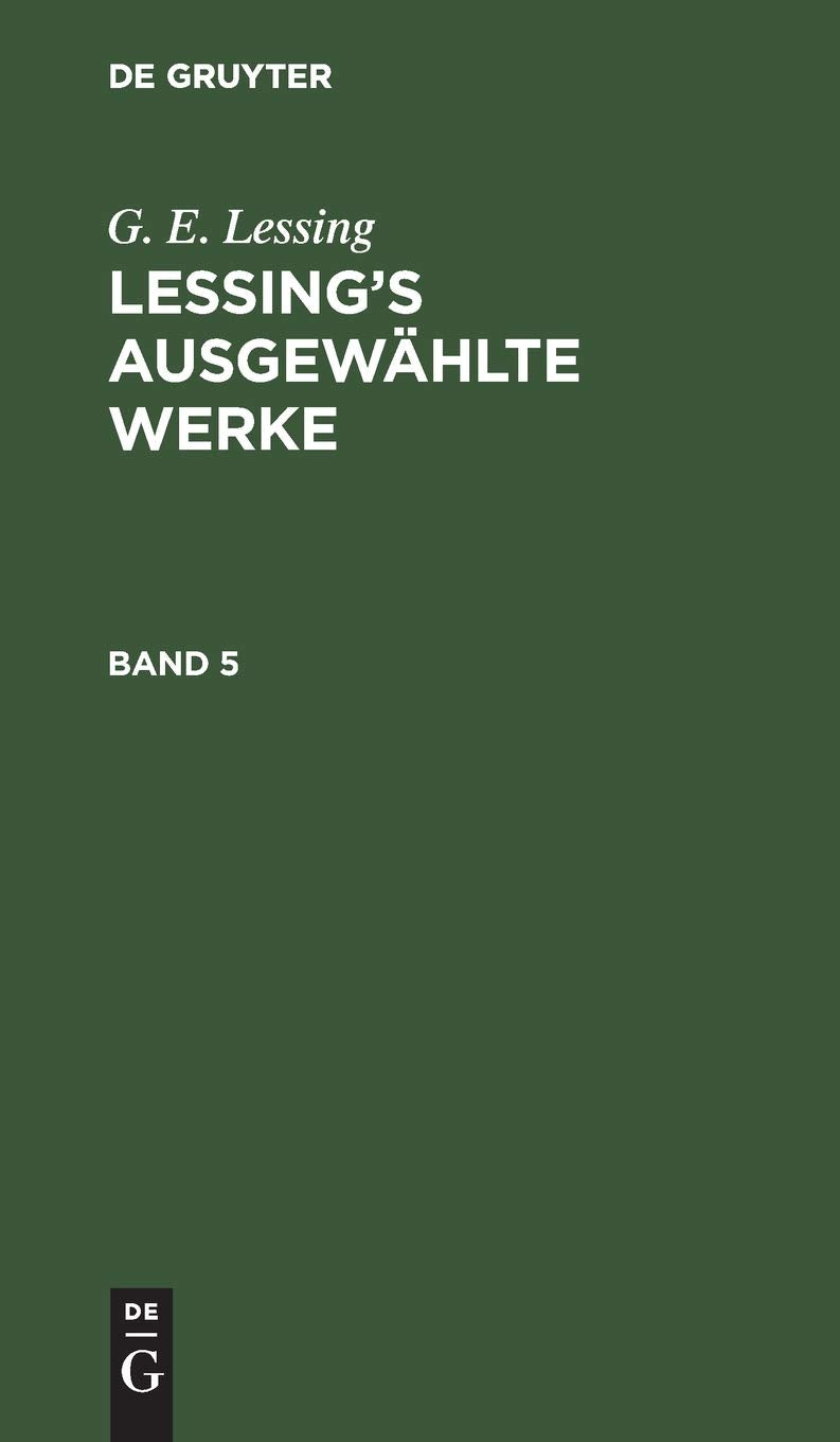 Product Image: G. E. Lessing: Lessing's ausgewählte Werke. Band 5