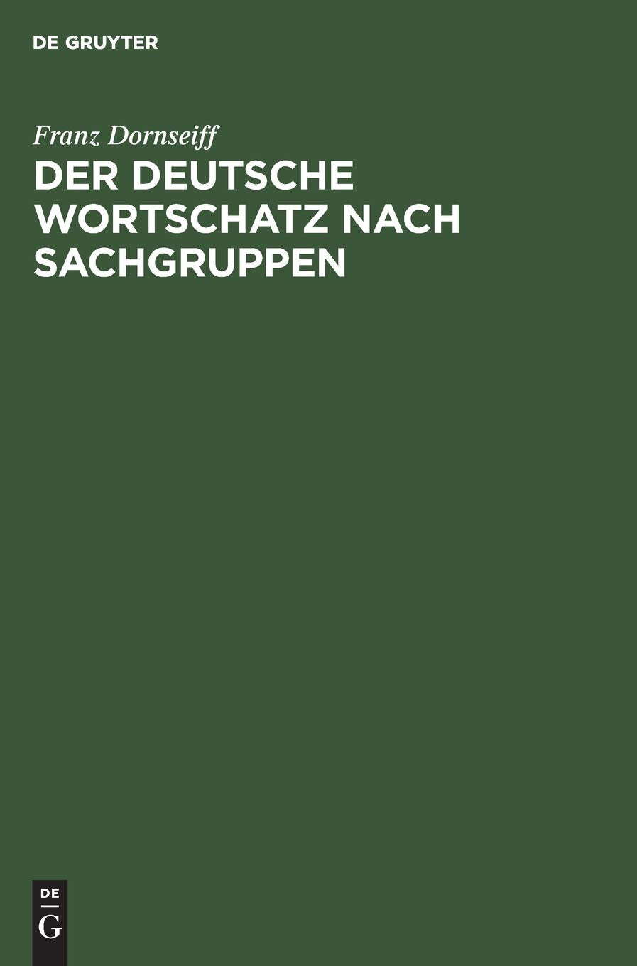 Der deutsche Wortschatz nach Sachgruppen Social Sciences