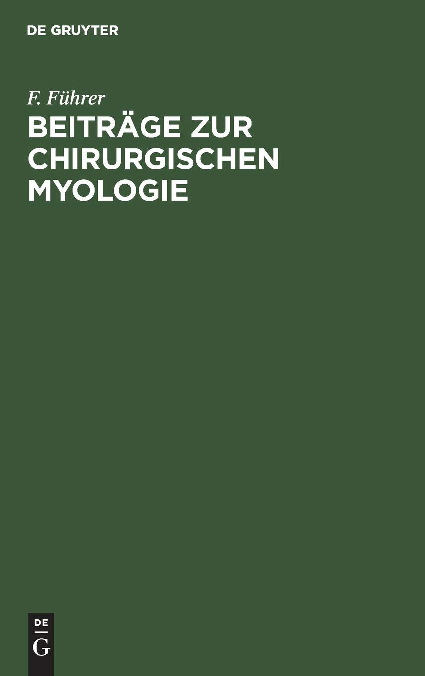 Beiträge zur chirurgischen Myologie Medicine