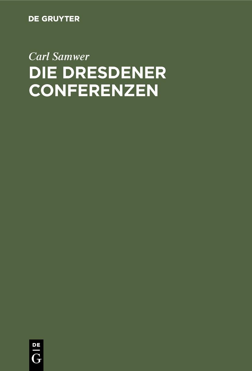 Product Image: Die Dresdener Conferenzen
