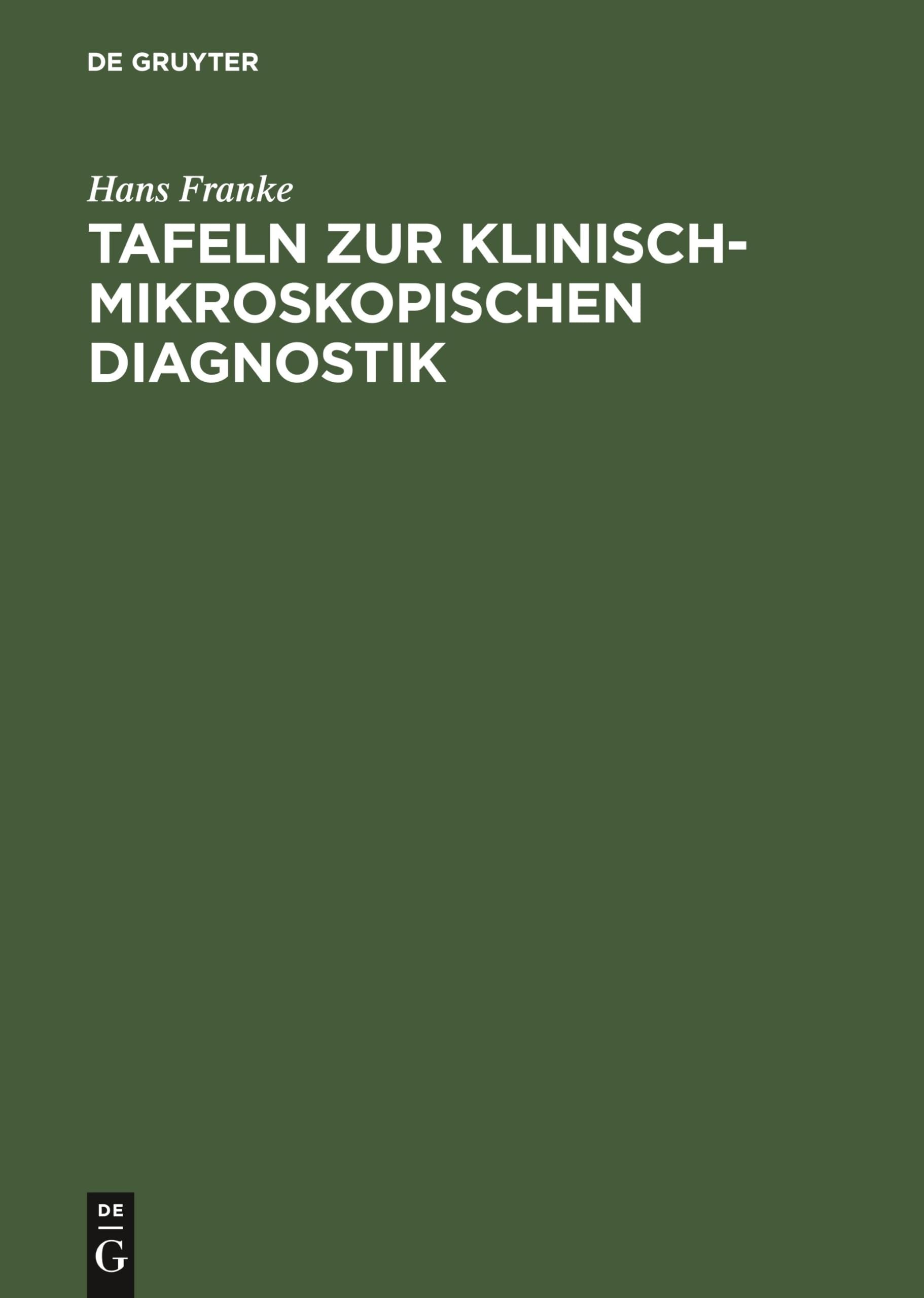 Tafeln zur klinisch-mikroskopischen Diagnostik Medicine