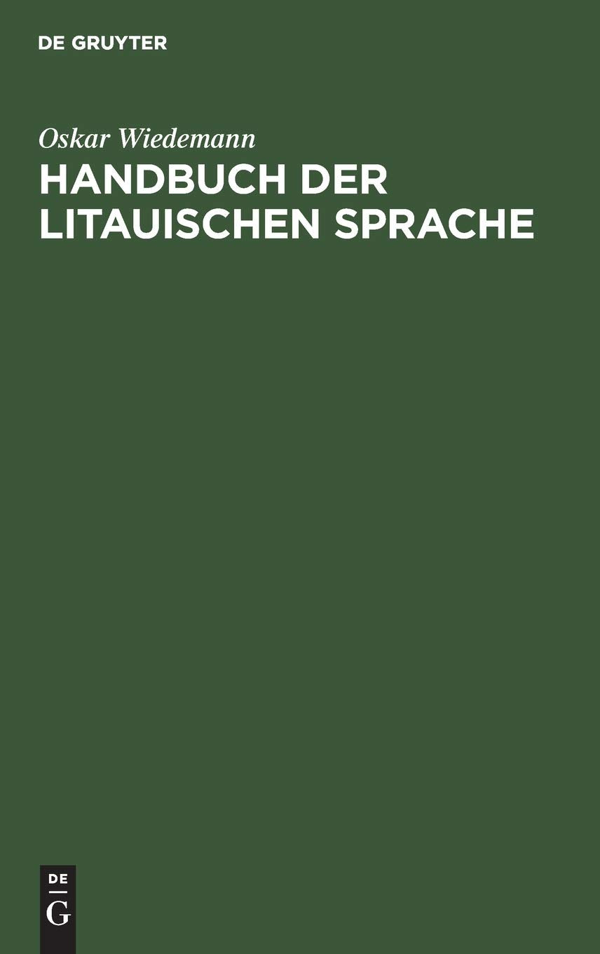 Product Image: Handbuch der litauischen Sprache: Grammatik, Texte, Wörterbuch