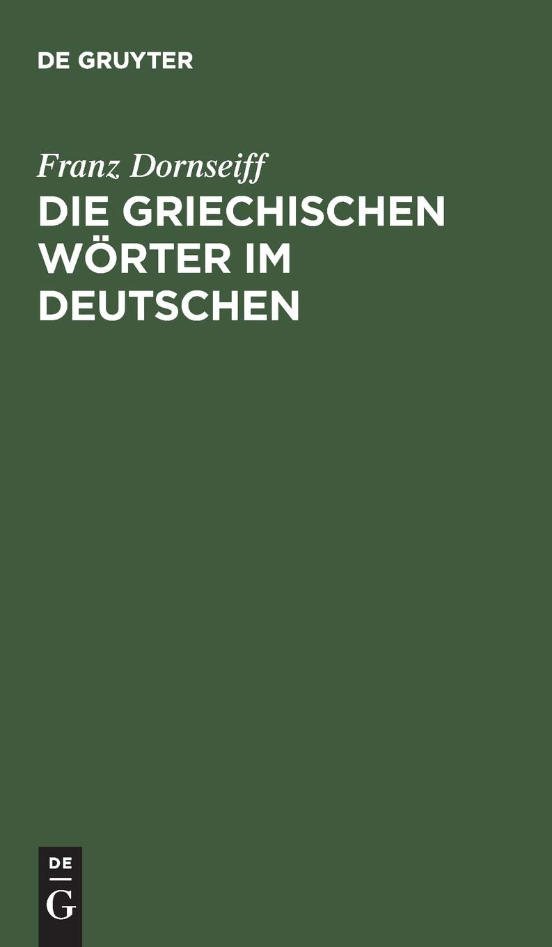Die griechischen Wörter im Deutschen Social Sciences