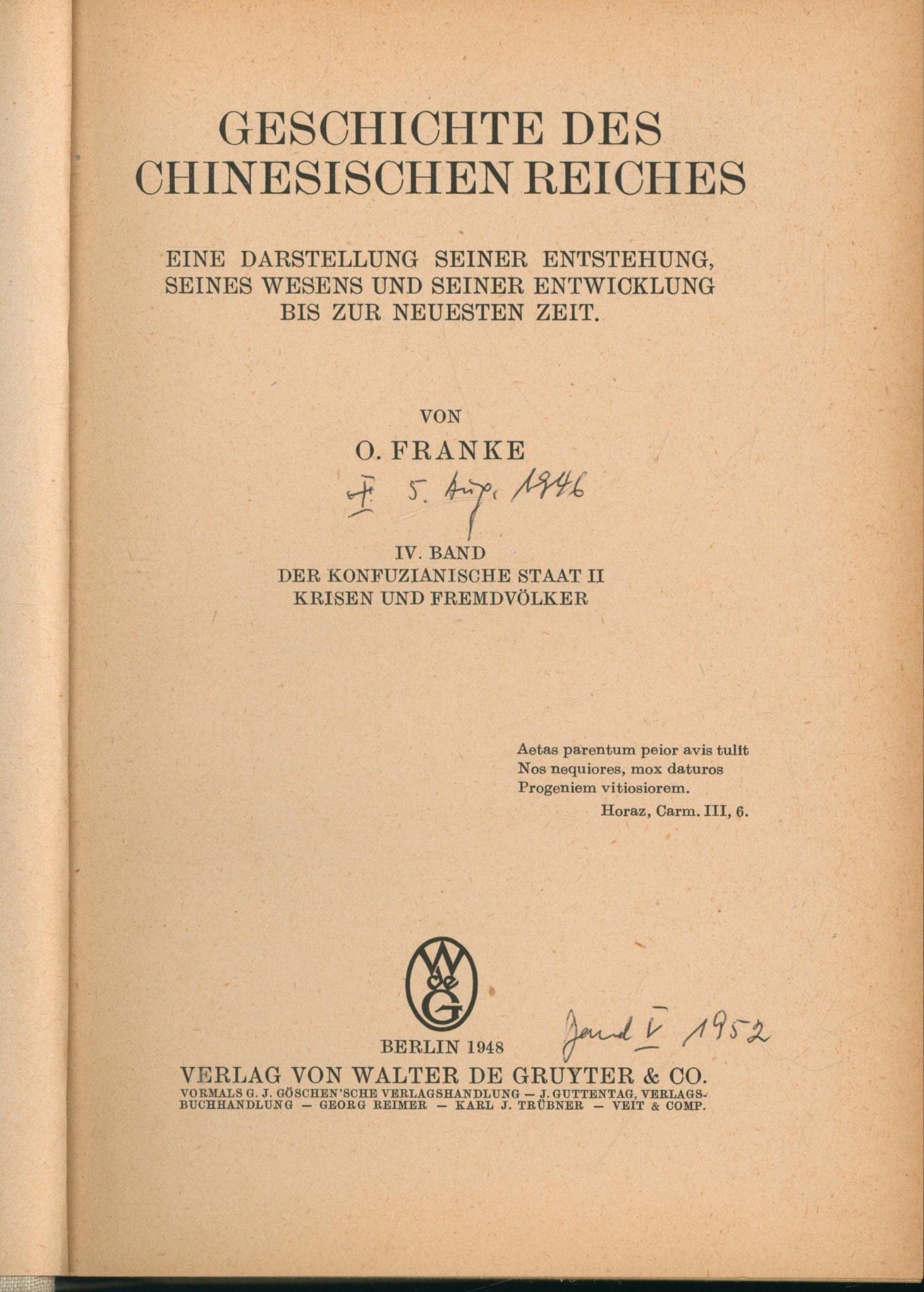 Der konfuzianische Staat, 2: Krisen und Fremdvölker: Krisen Und Fremdvölker (Otto Franke: Geschichte des chinesischen Reiches, Band 2) Politics & History