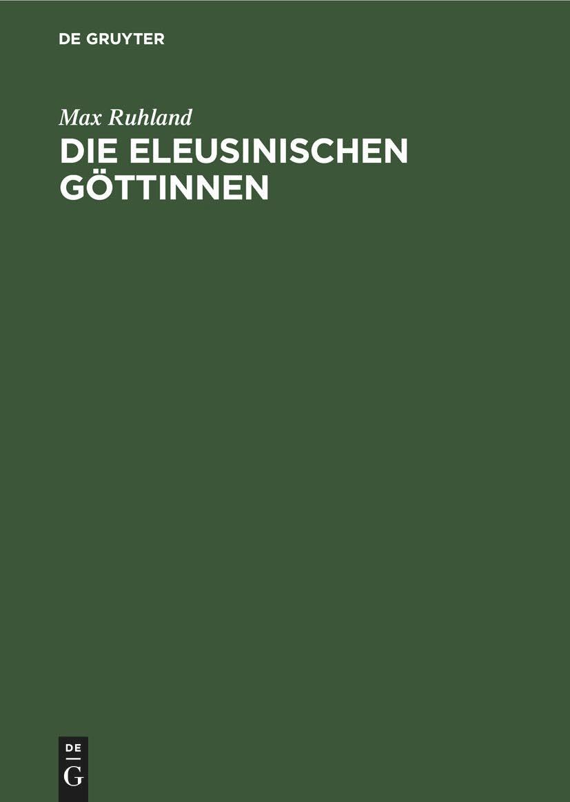 Die eleusinischen Göttinnen: Entwicklung ihrer Typen in der attischen Plastik Architecture