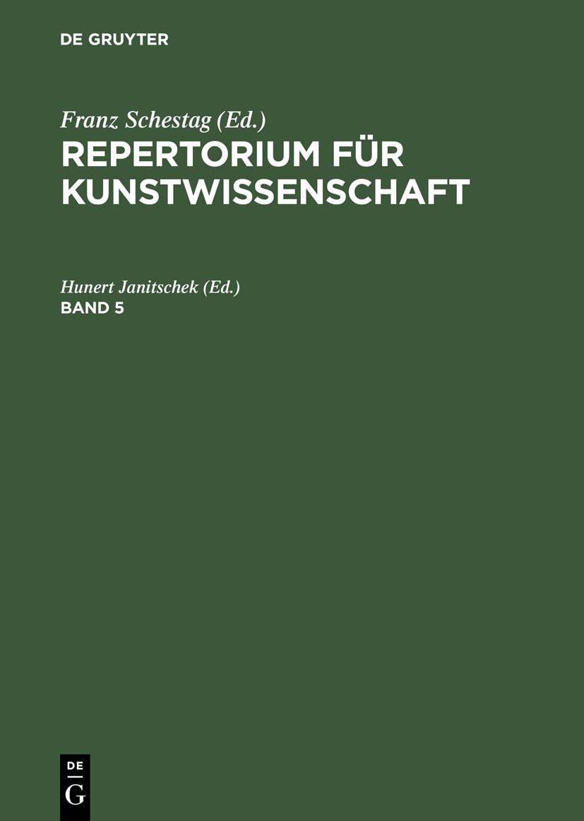 Repertorium für Kunstwissenschaft. Band 5 Manga