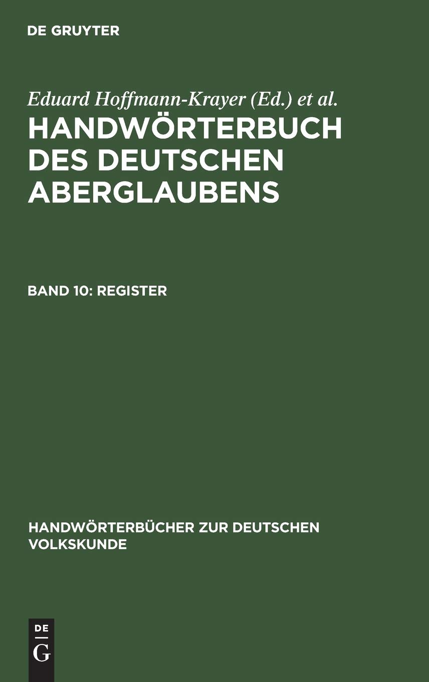 Register (Handwörterbücher zur deutschen Volkskunde) Contemporary literature