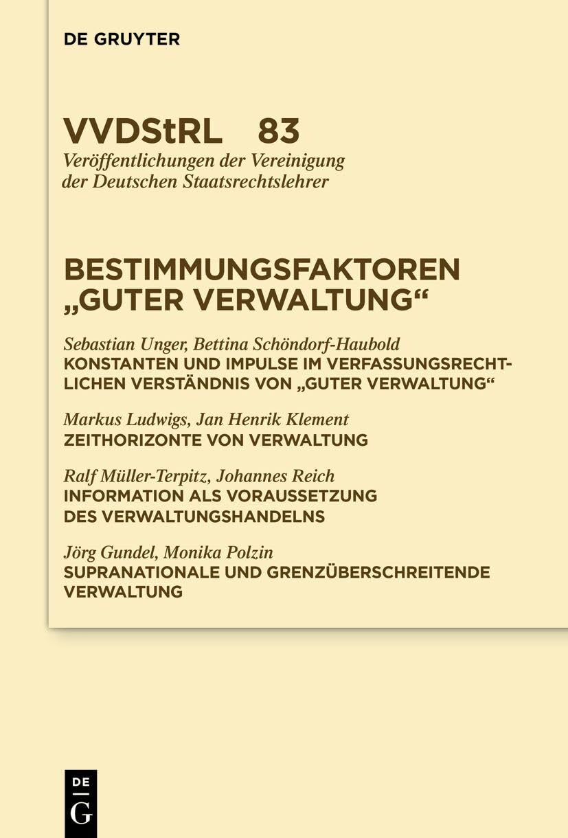 Bestimmungsfaktoren "Guter Verwaltung" Law